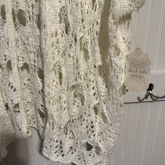 NWT Altar'd State Crochet Cardigan Vest M/L | Boho Coastal Y2K Vibes - Picture 3 of 4